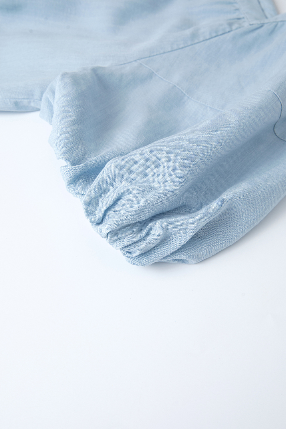 Cotton And Linen Blended Square Neck Dress