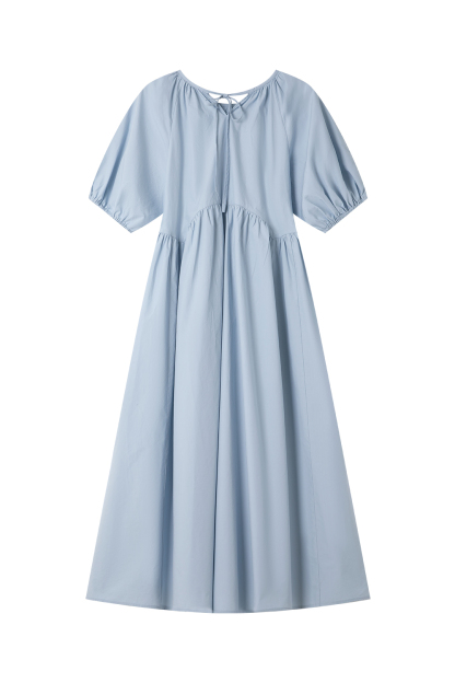 100% Cotton Loose Round Neck Dress
