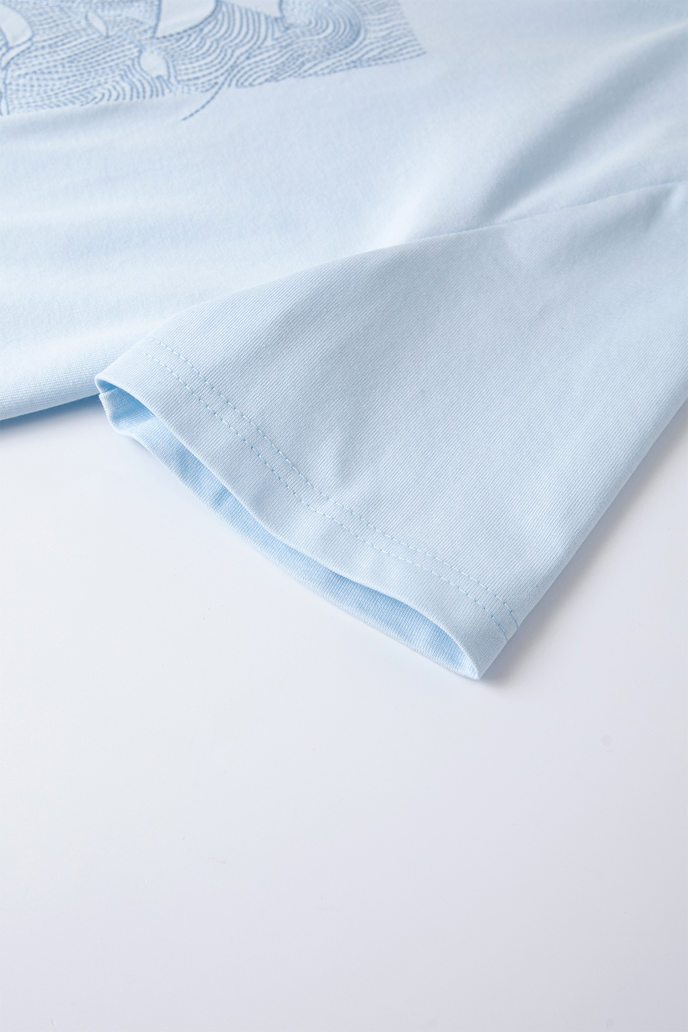 100% Cotton Flower Embroidered T-Shirt