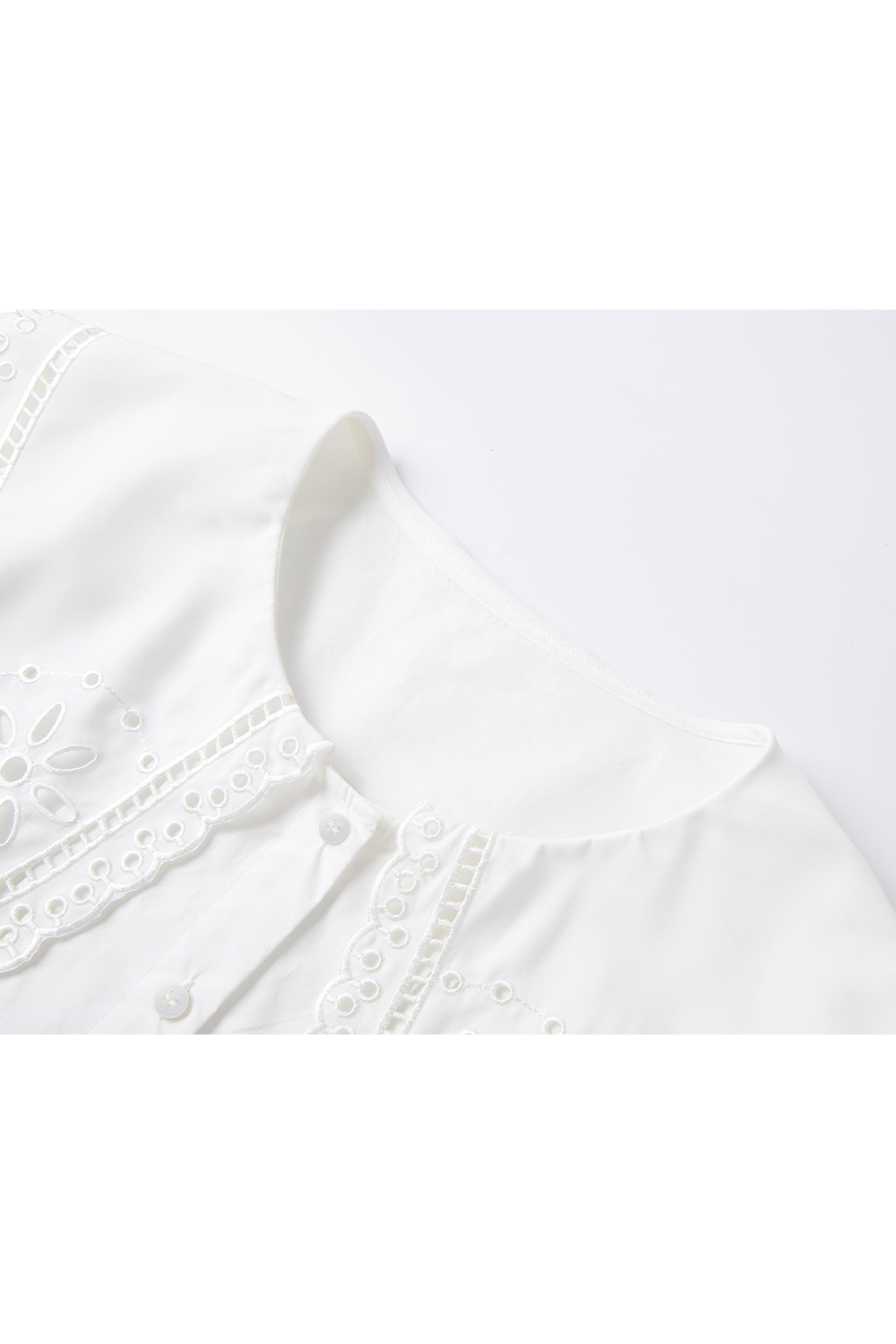 Cotton Lace Baby Collar Shirt