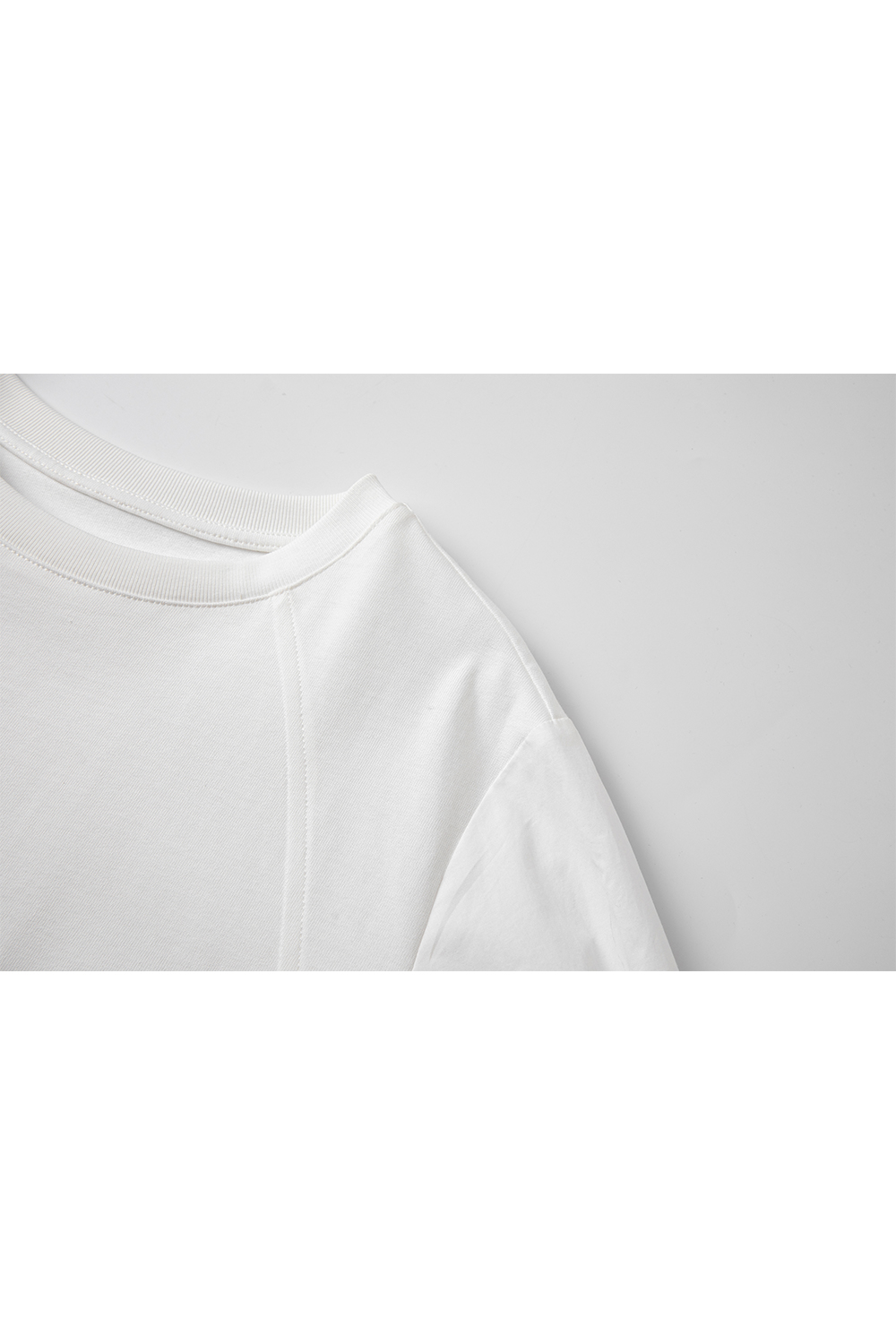 100% Cotton Pleated Sleeve T-Shirt