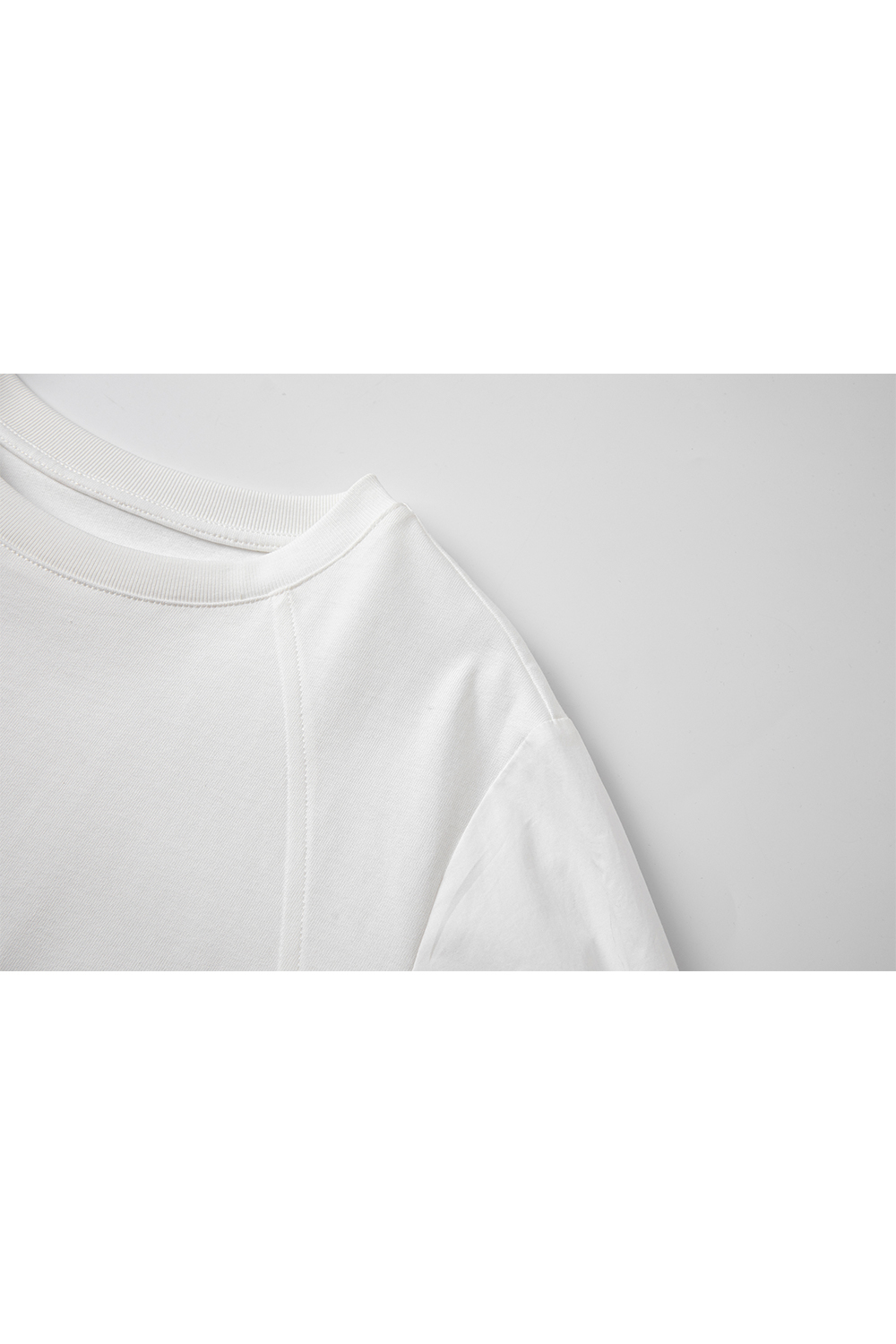 100% Cotton Pleated Sleeve T-Shirt
