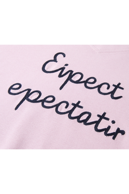 Simple Style Letter Embroidered Sweatshirt