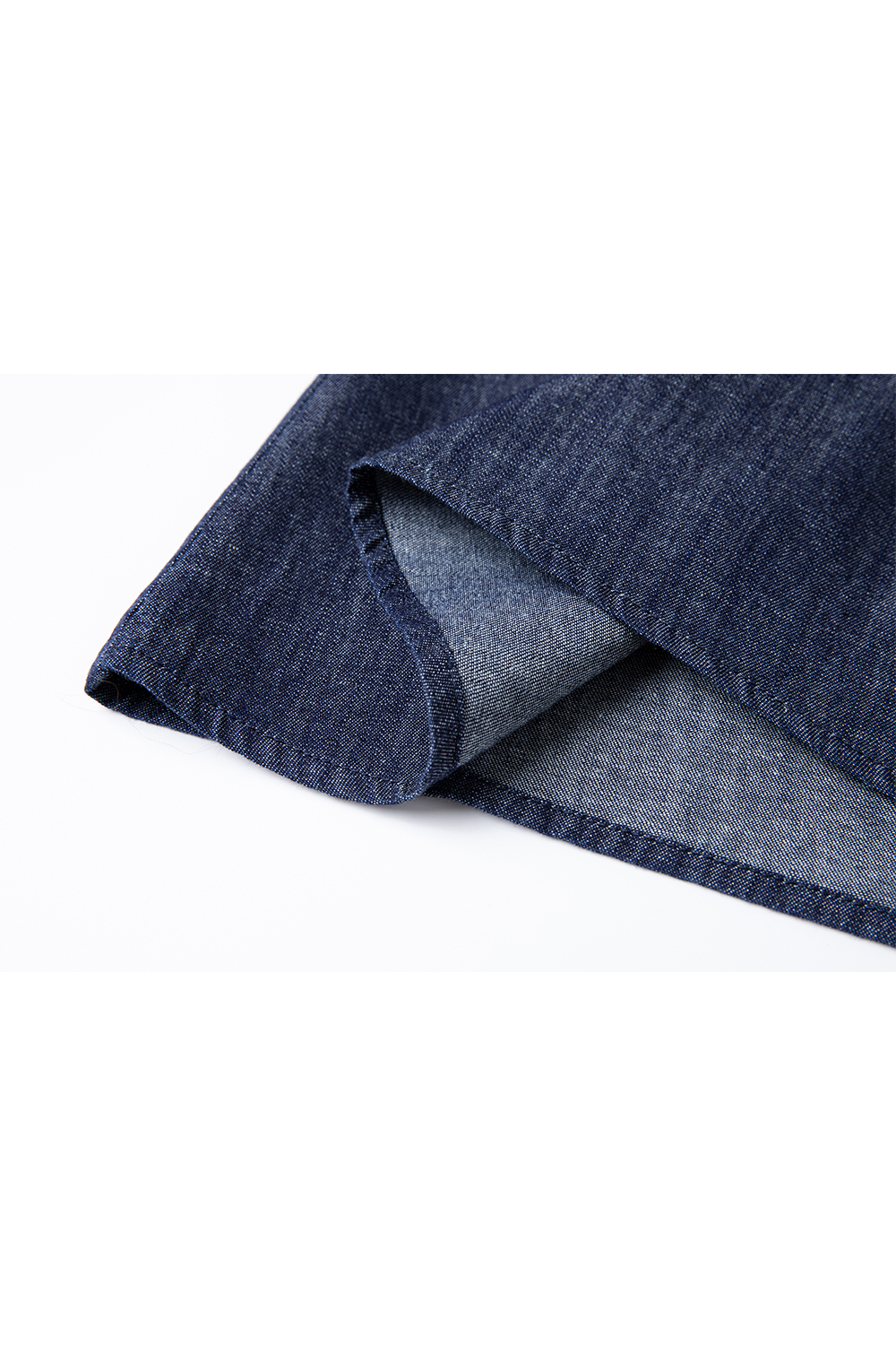 Cotton And Linen Blend Denim Dress