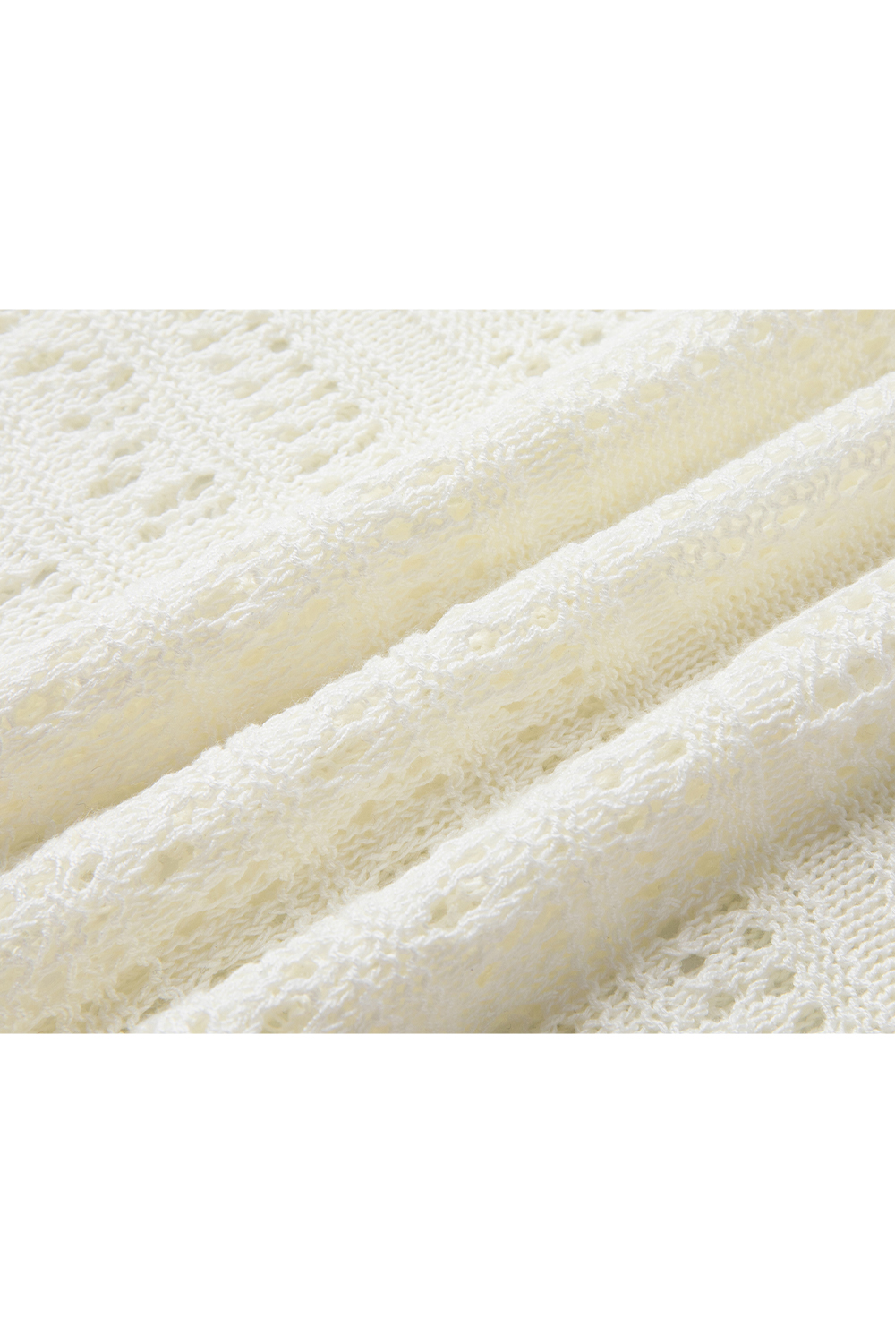 Solid Color Hollow Knit Sweater