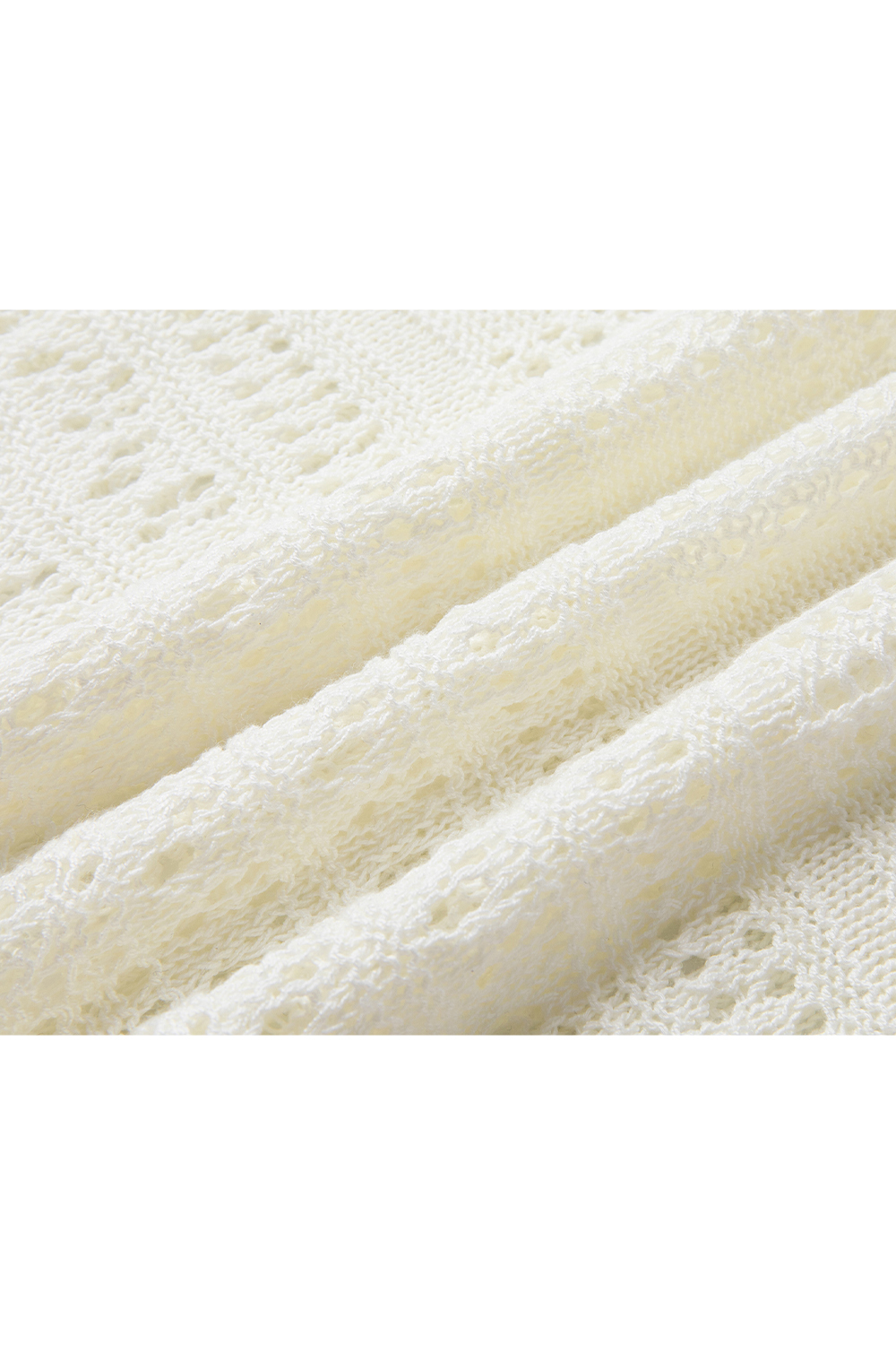 Solid Color Hollow Knit Sweater