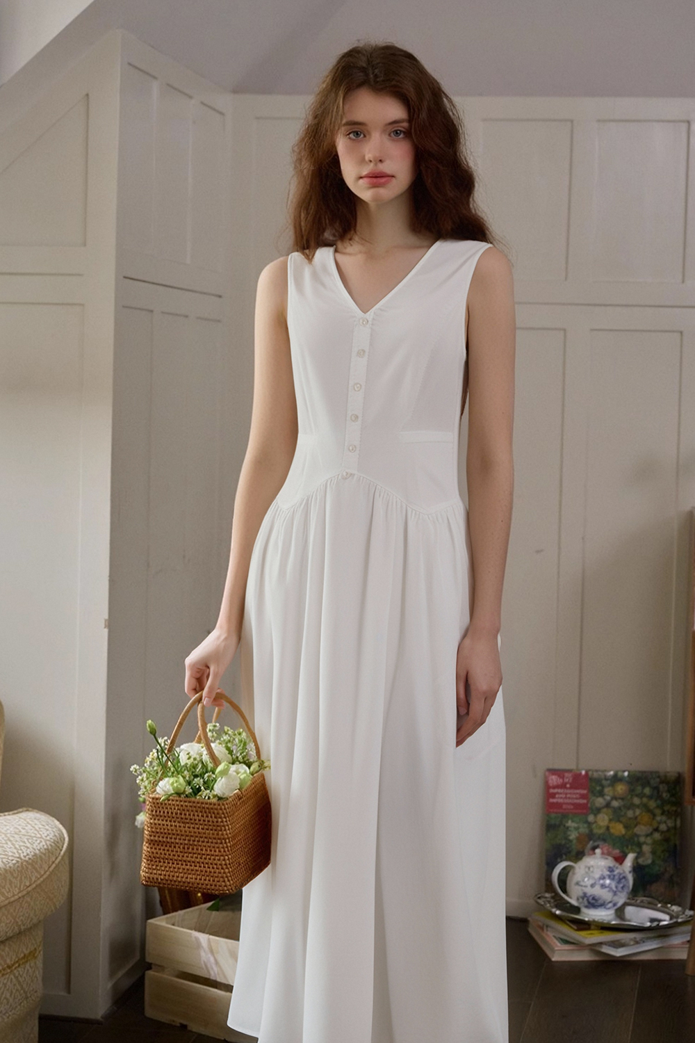 Solid Loose Cotton Dress