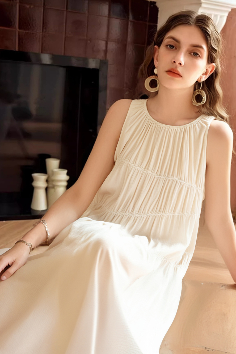 Elegant Pleated Dress