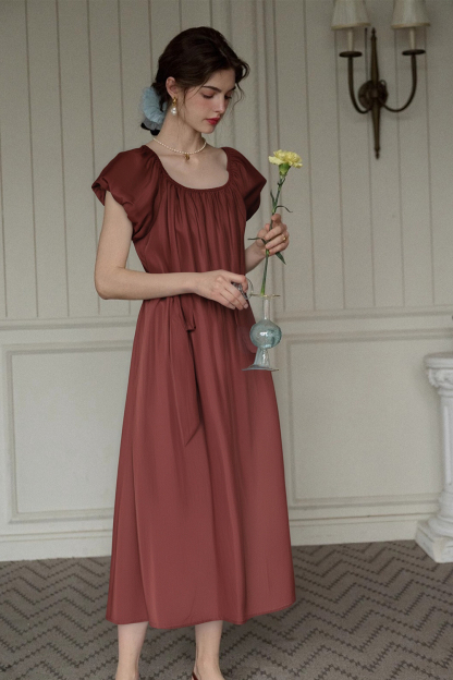 Elegant Puff Sleeve Dress