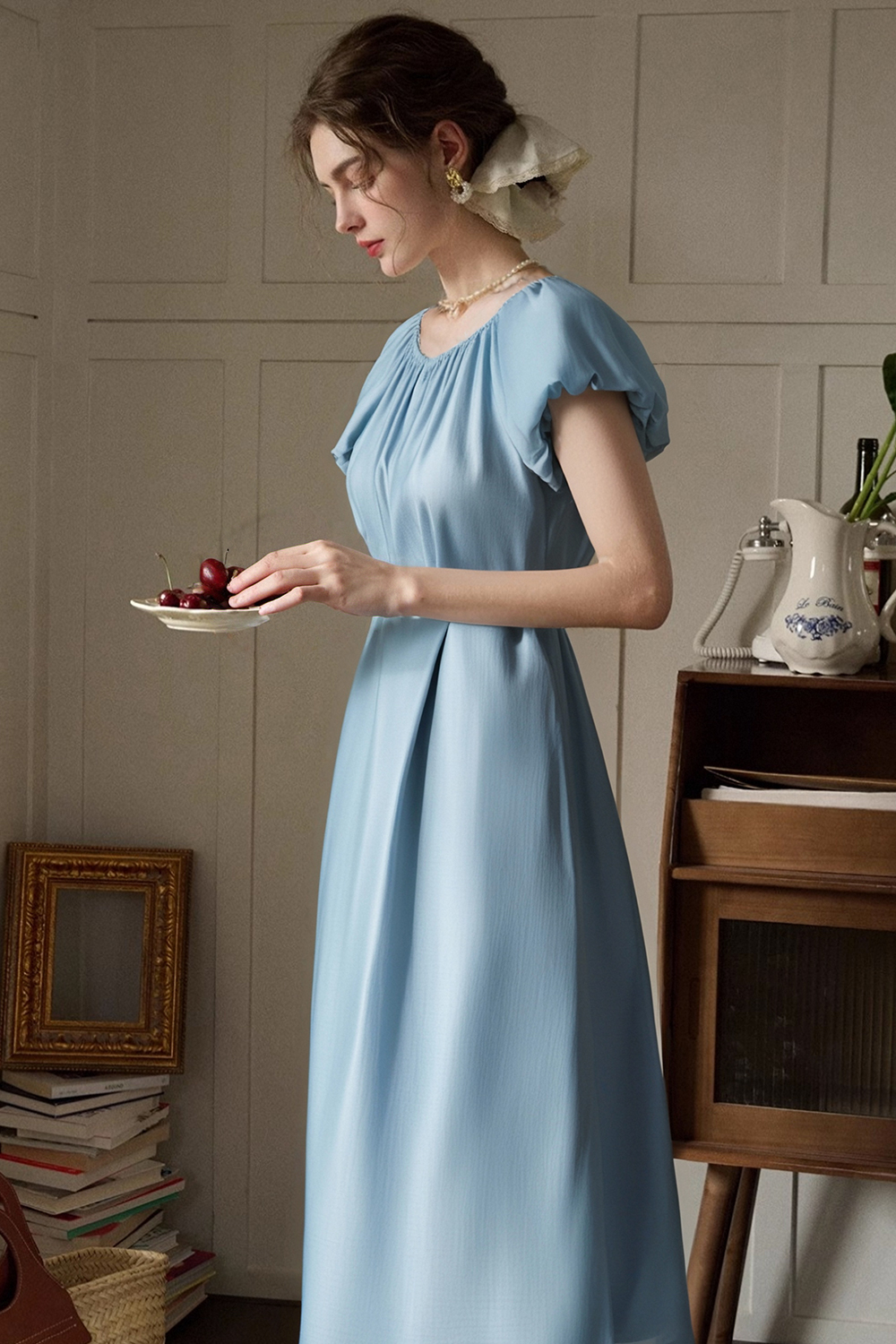 Elegant Puff Sleeve Dress