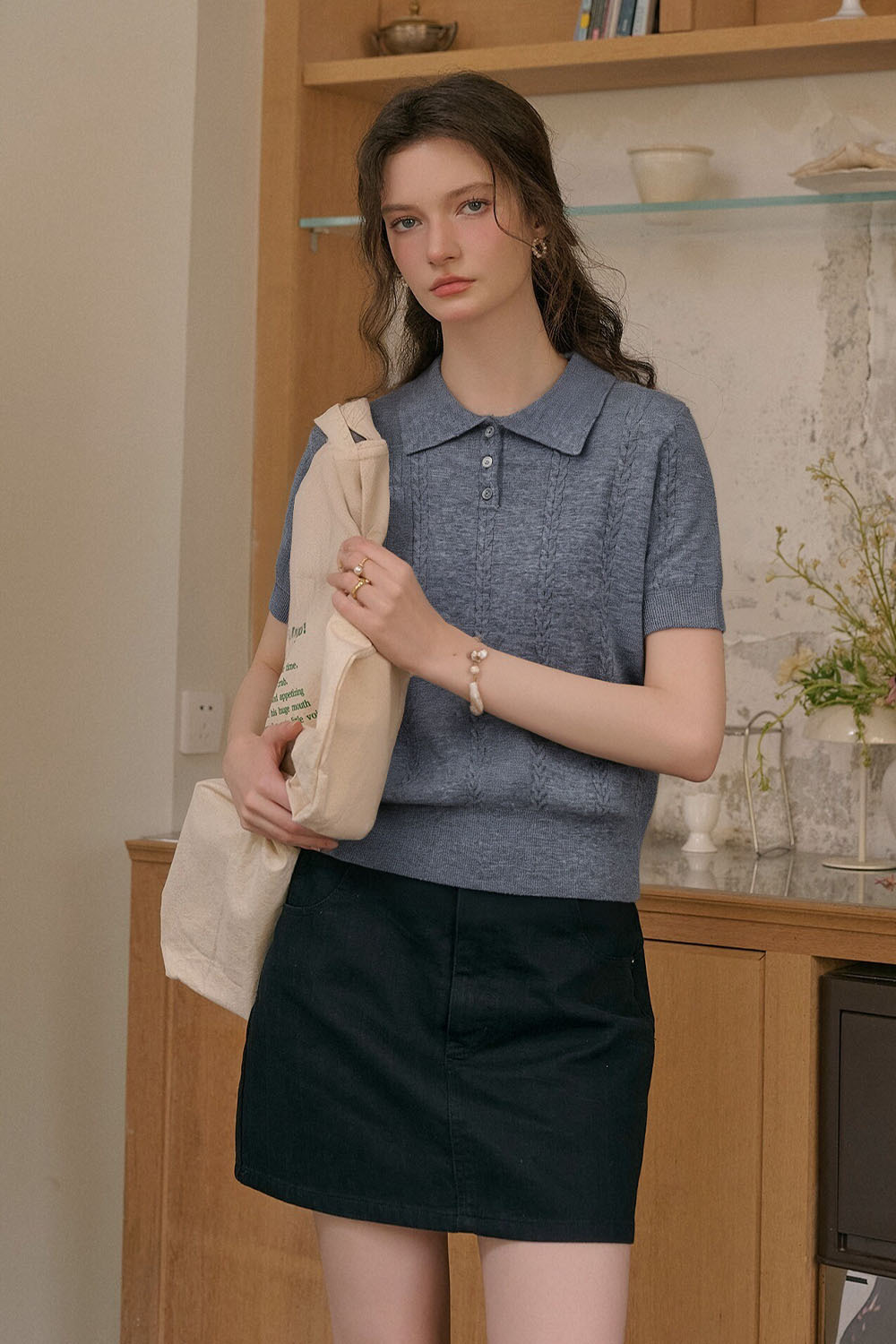 Turn-Neck Straight Sweater