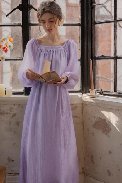 Lyocell Square Neck Straight Dress