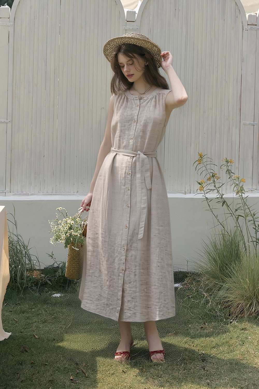 Lyocell Linen Blend Dress