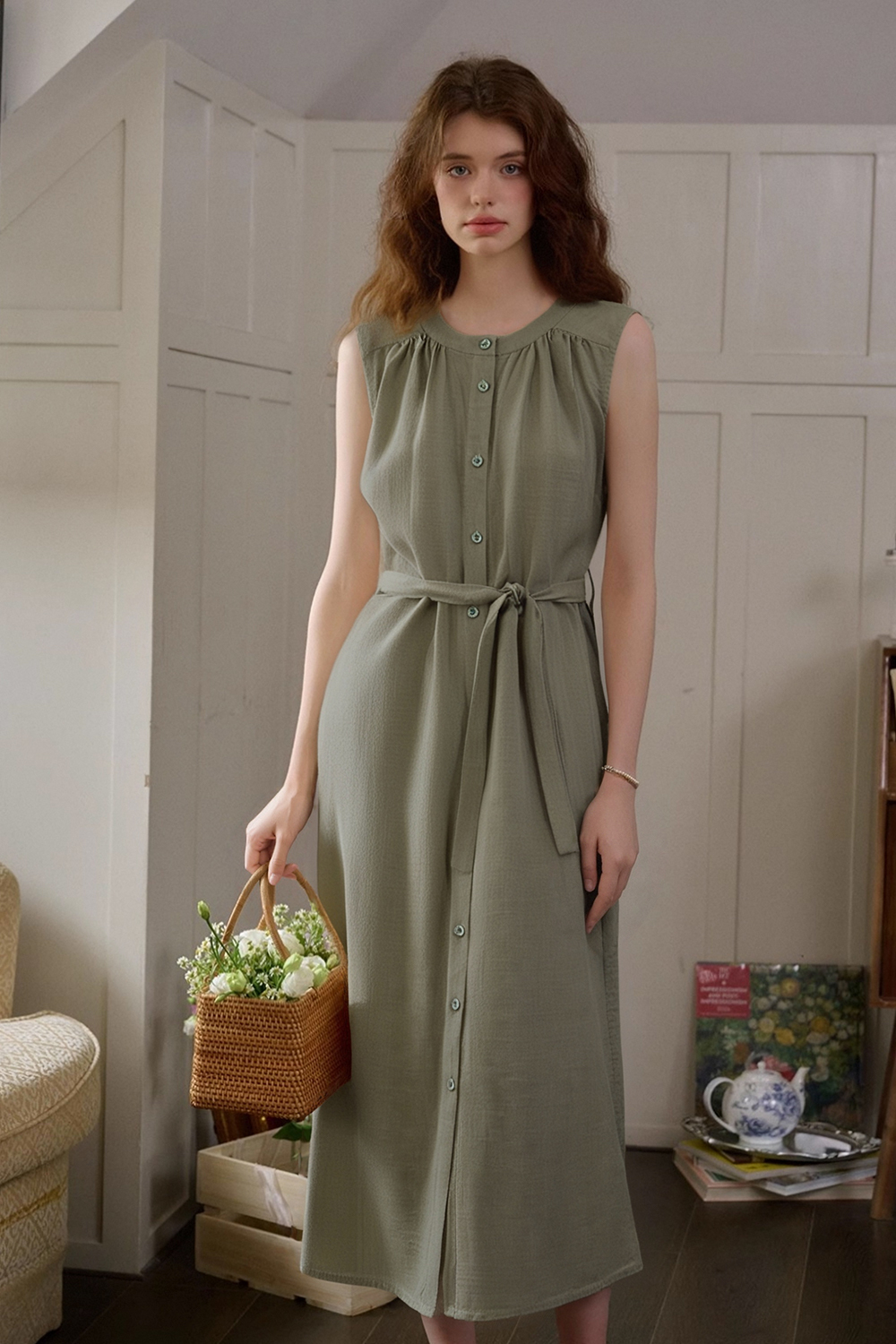 Lyocell Linen Blend Dress