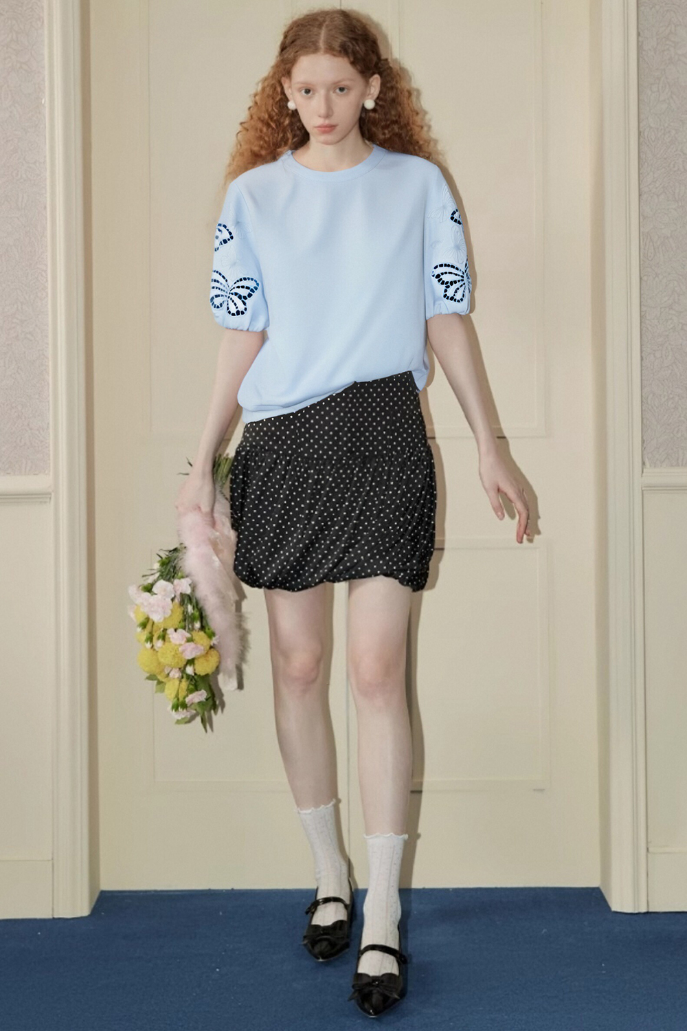 Butterfly Hollow Sleeve T-Shirt