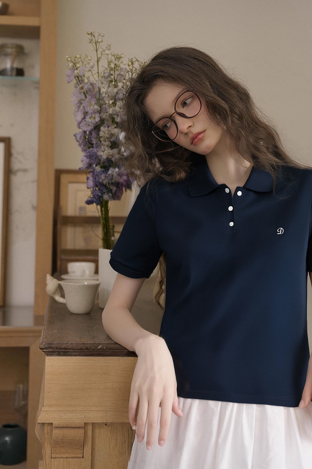 Polo Collar Embroidered T-Shirt