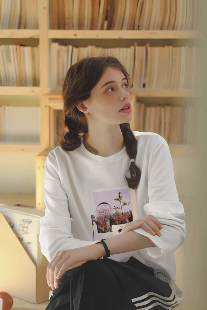 Landscape Printed Cotton T-Shirt