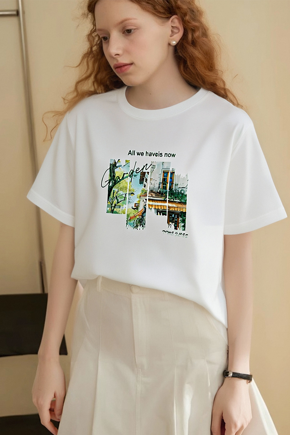Pure Cotton Time Print T-Shirt