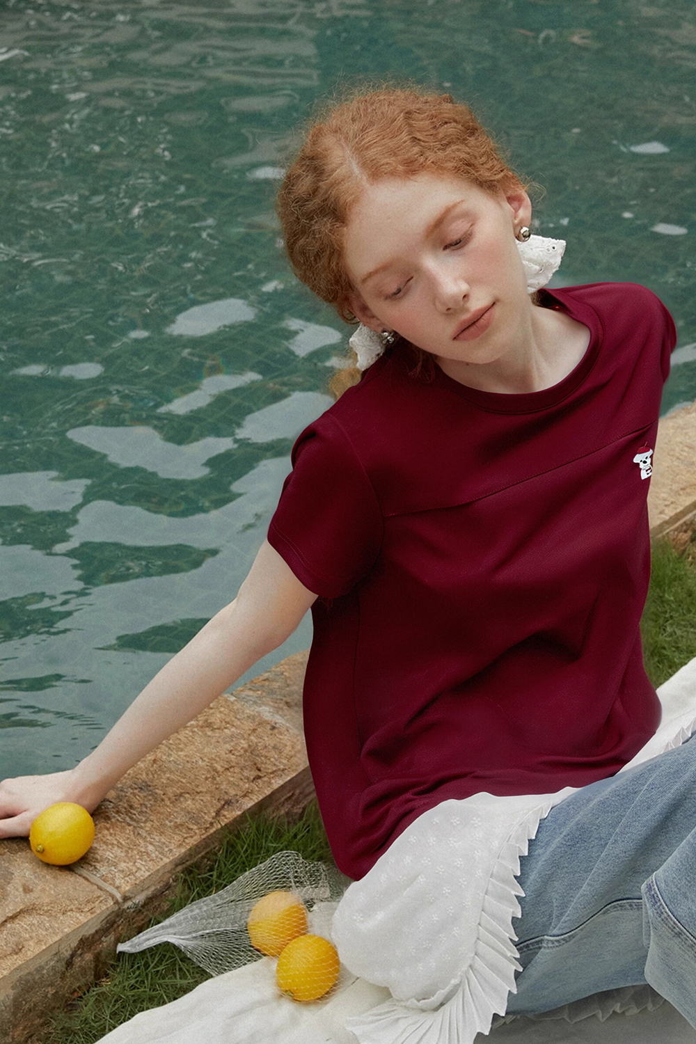 Animal Embroidery Straight T-Shirt