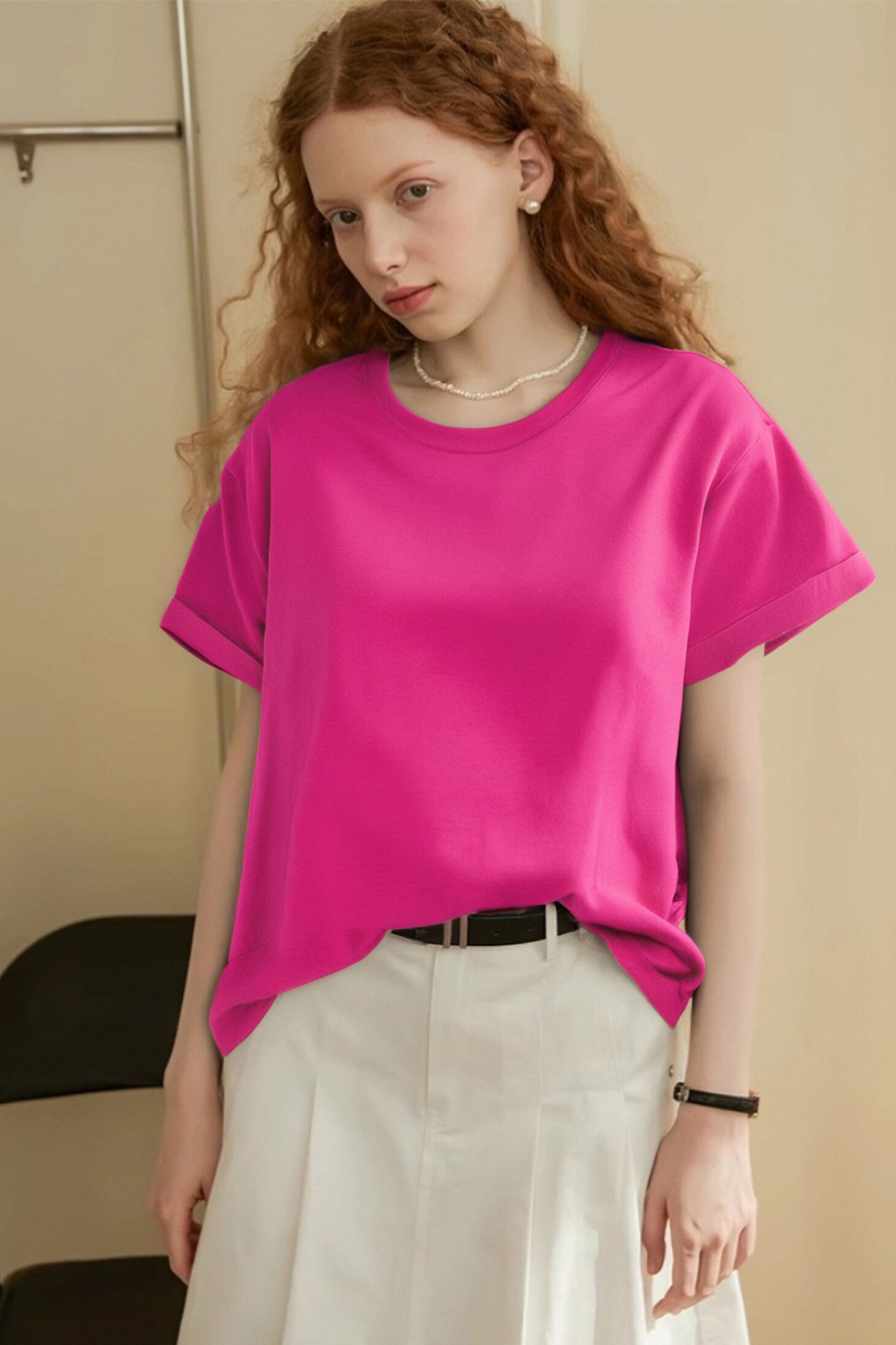 Solid Color Loose T-Shirt