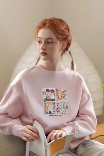 Art Print Crew Neck Sweatshirt