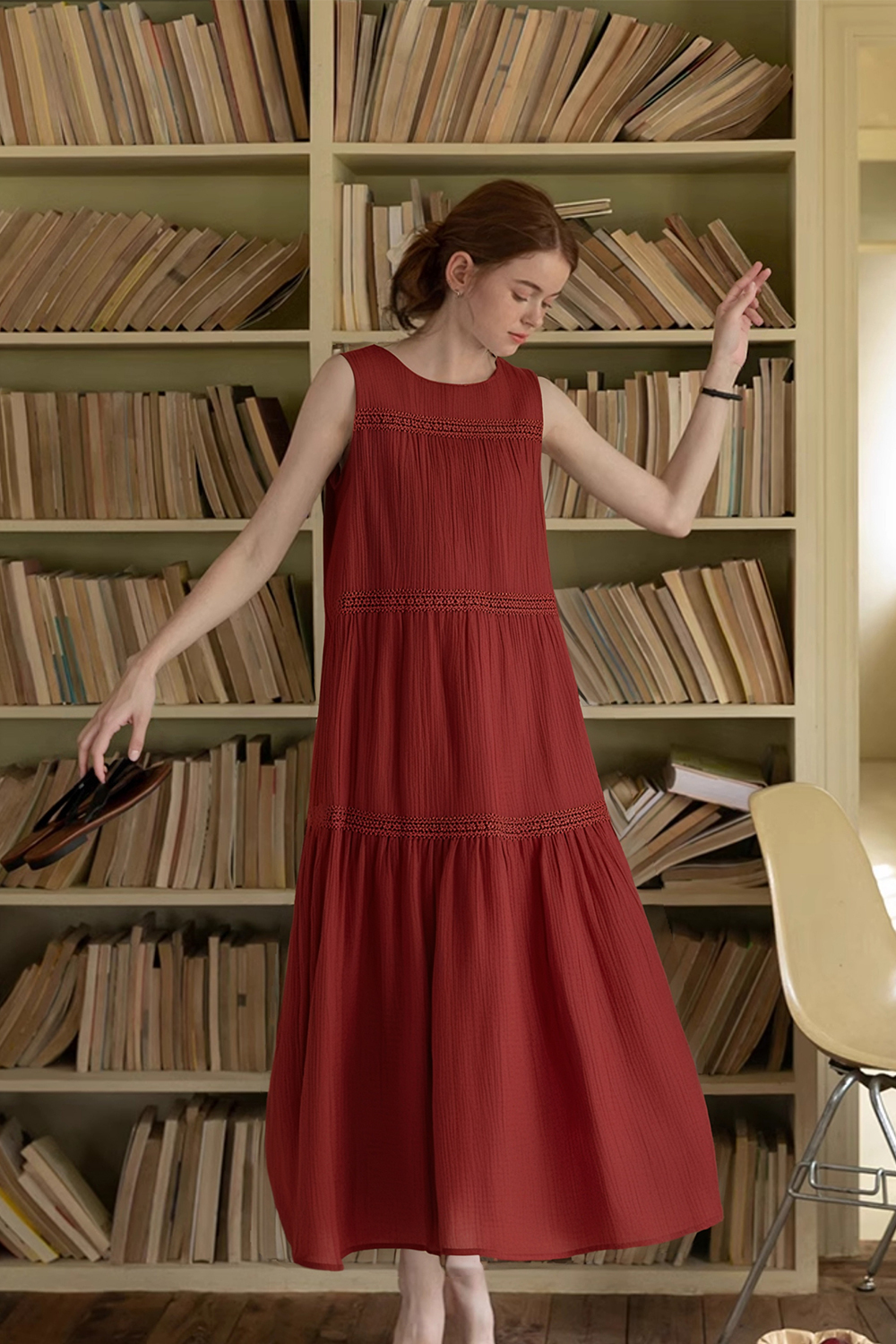 Vacation Style Sleeveless Loose Dress