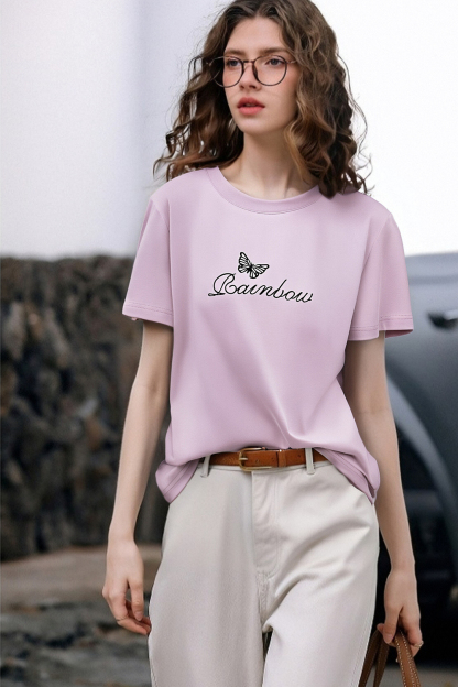 Exquisite Butterfly Embroidered T-Shirt
