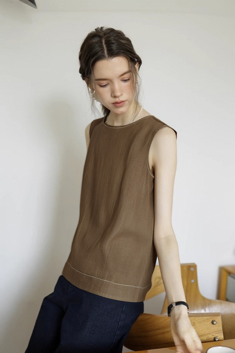 Cross Hollow Design Vest