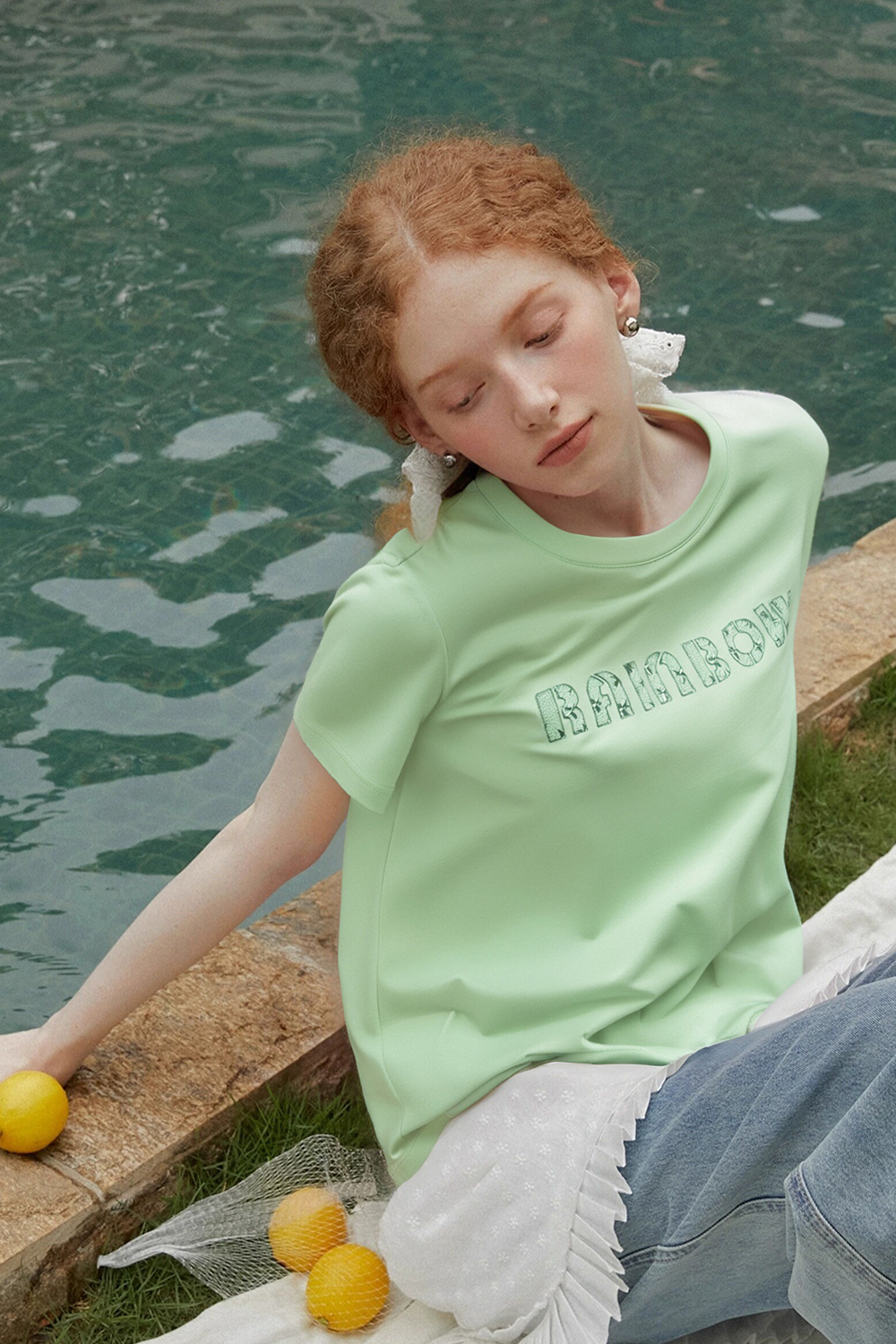 Lace Embroidery Casual T-Shirt