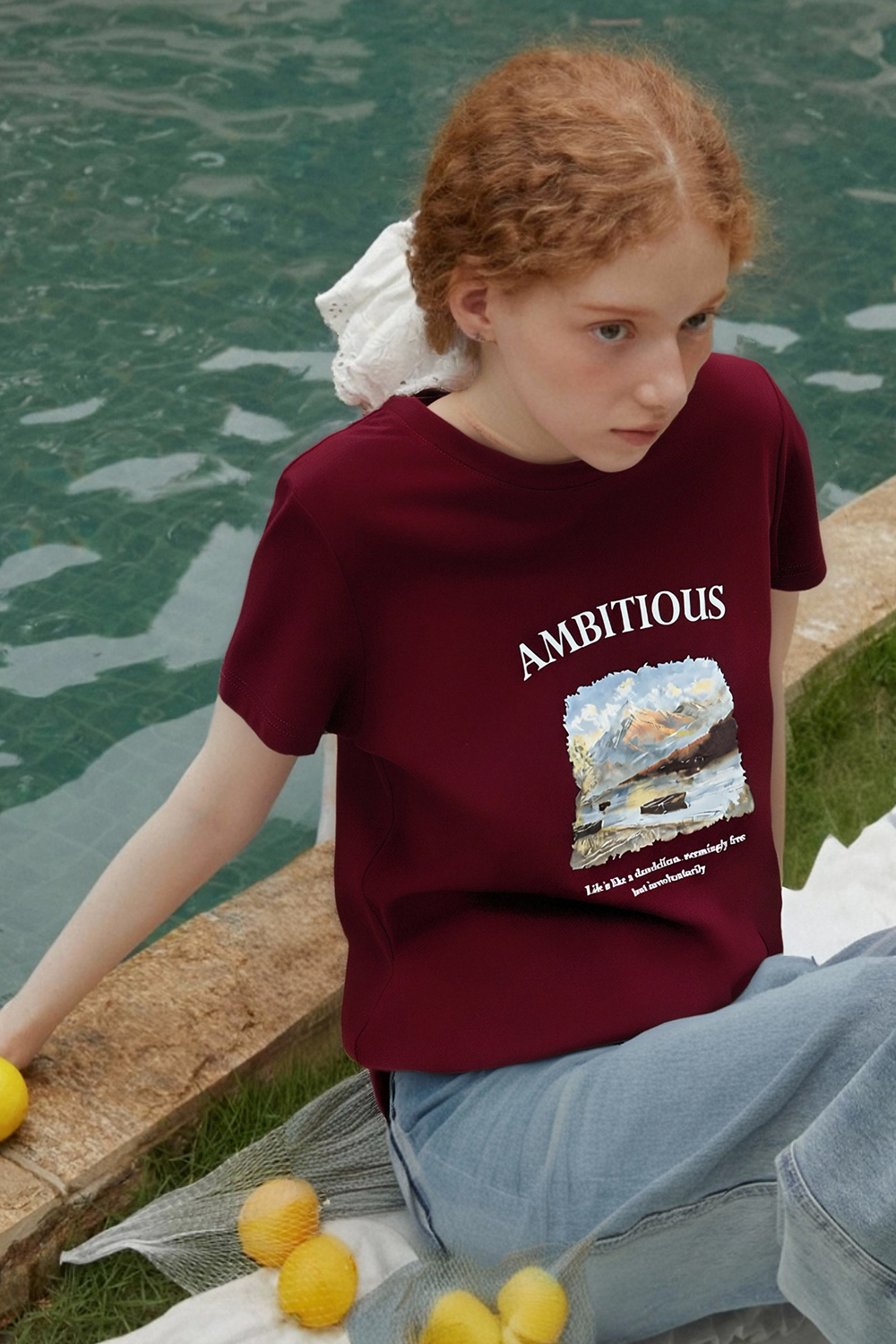 Round Neck Printed Loose T-Shirt