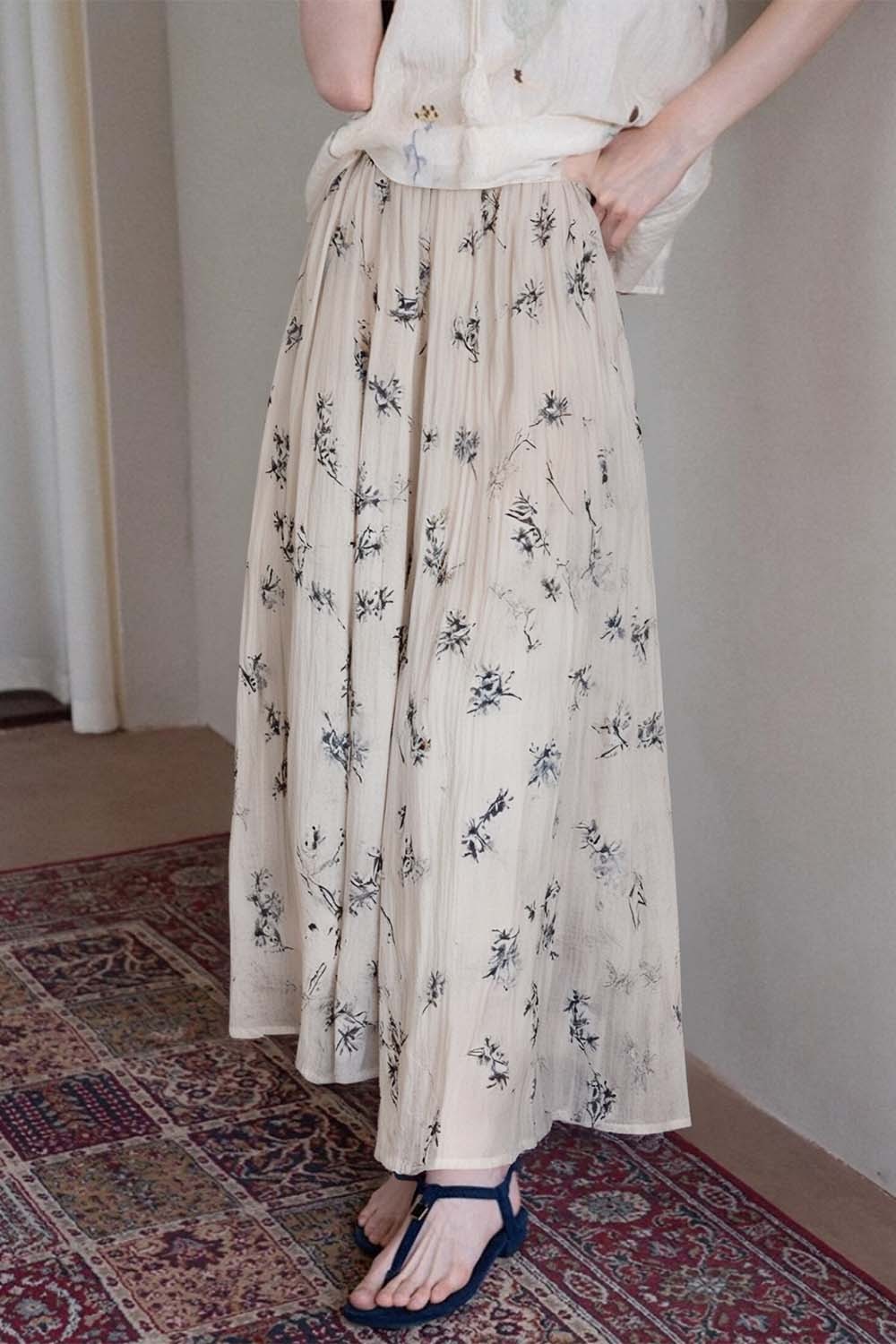 Loose Botanical Pattern Culottes