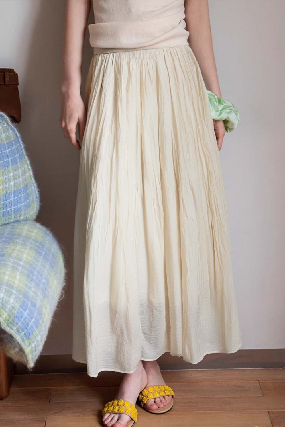 Pleated Loose Umbrella Skirt