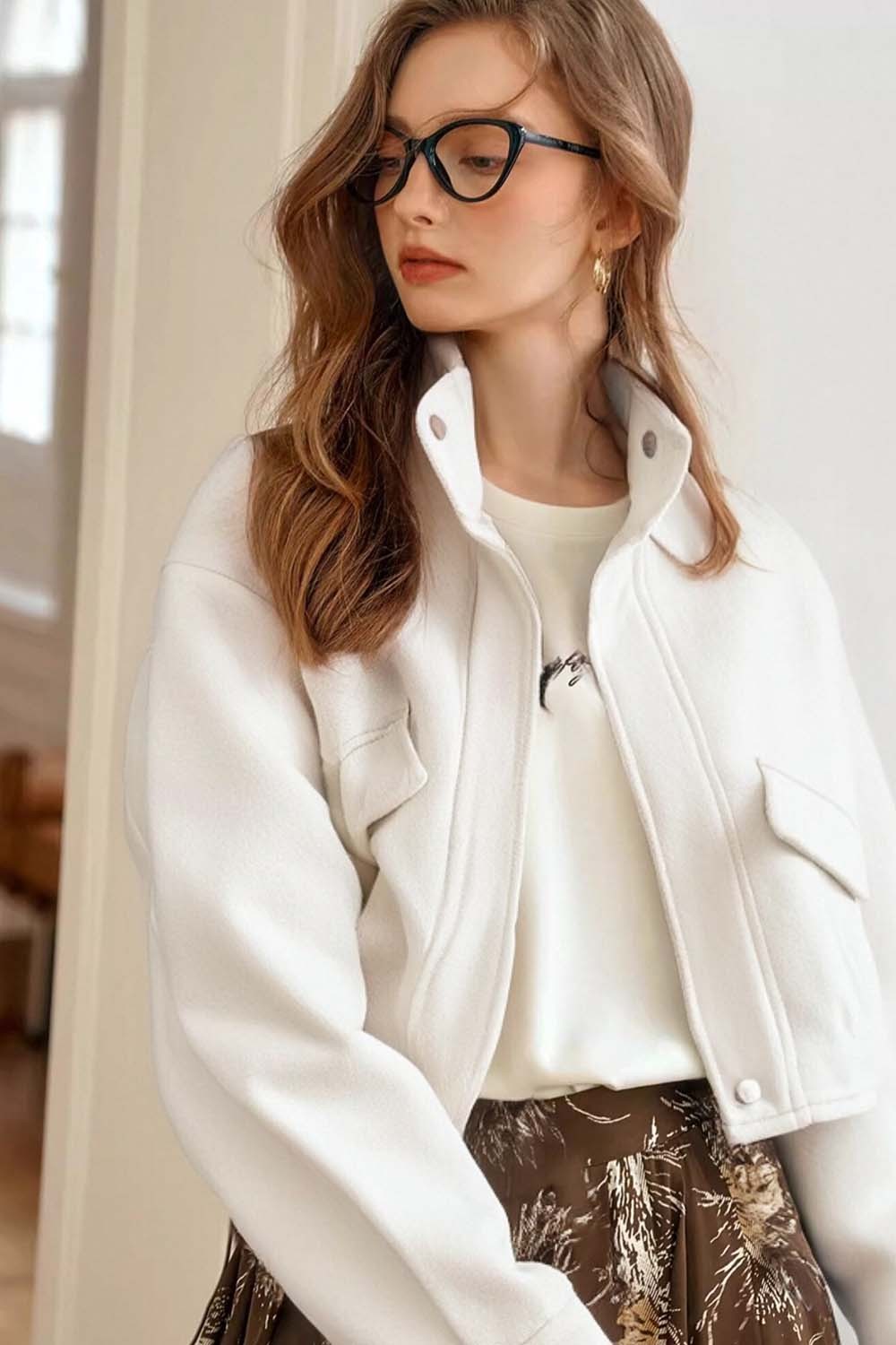 Workwear Style Short Lapel Jacket