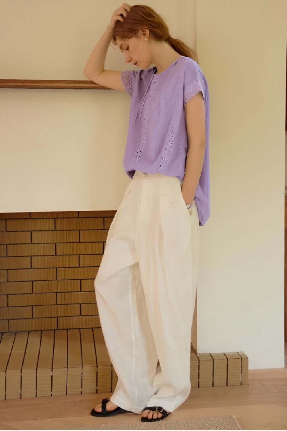 Cotton And Linen Blend Loose Shirt