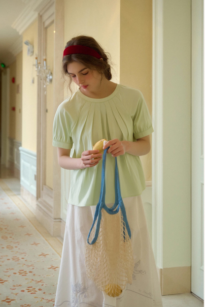 Pleated Collar Shirt