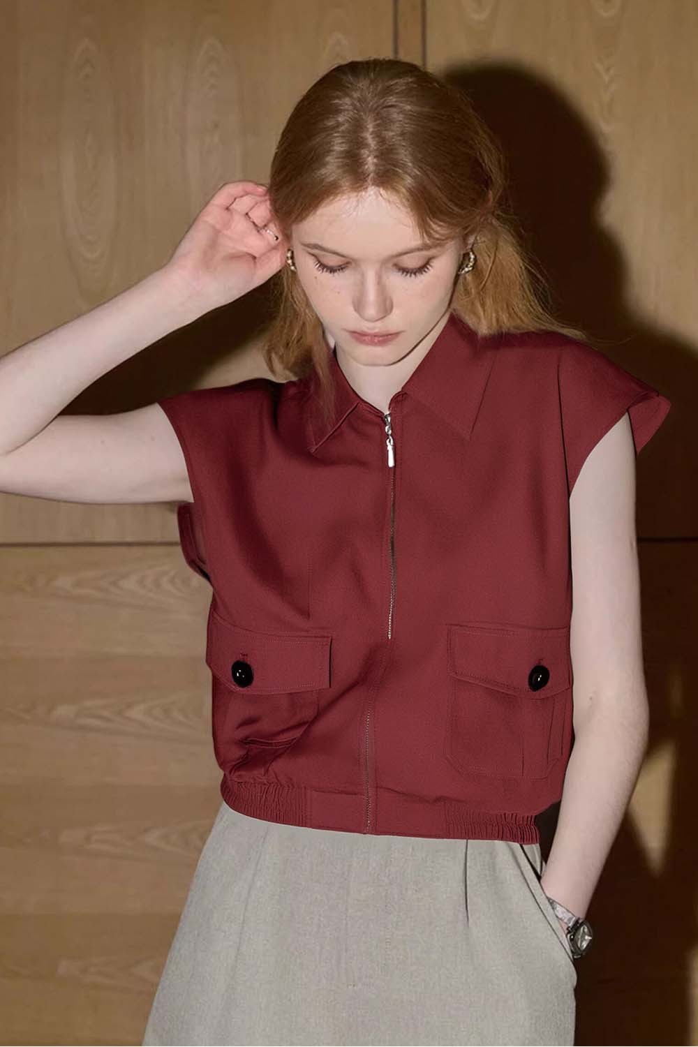 Simple Sleeveless Shirt