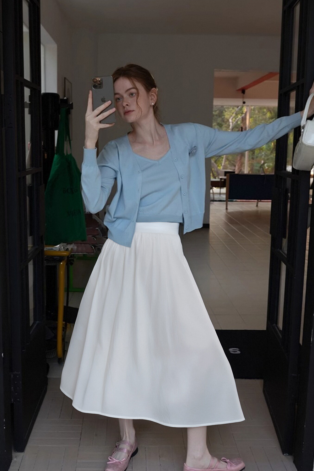 Soft And Loose Woven Umbrella Skirt
