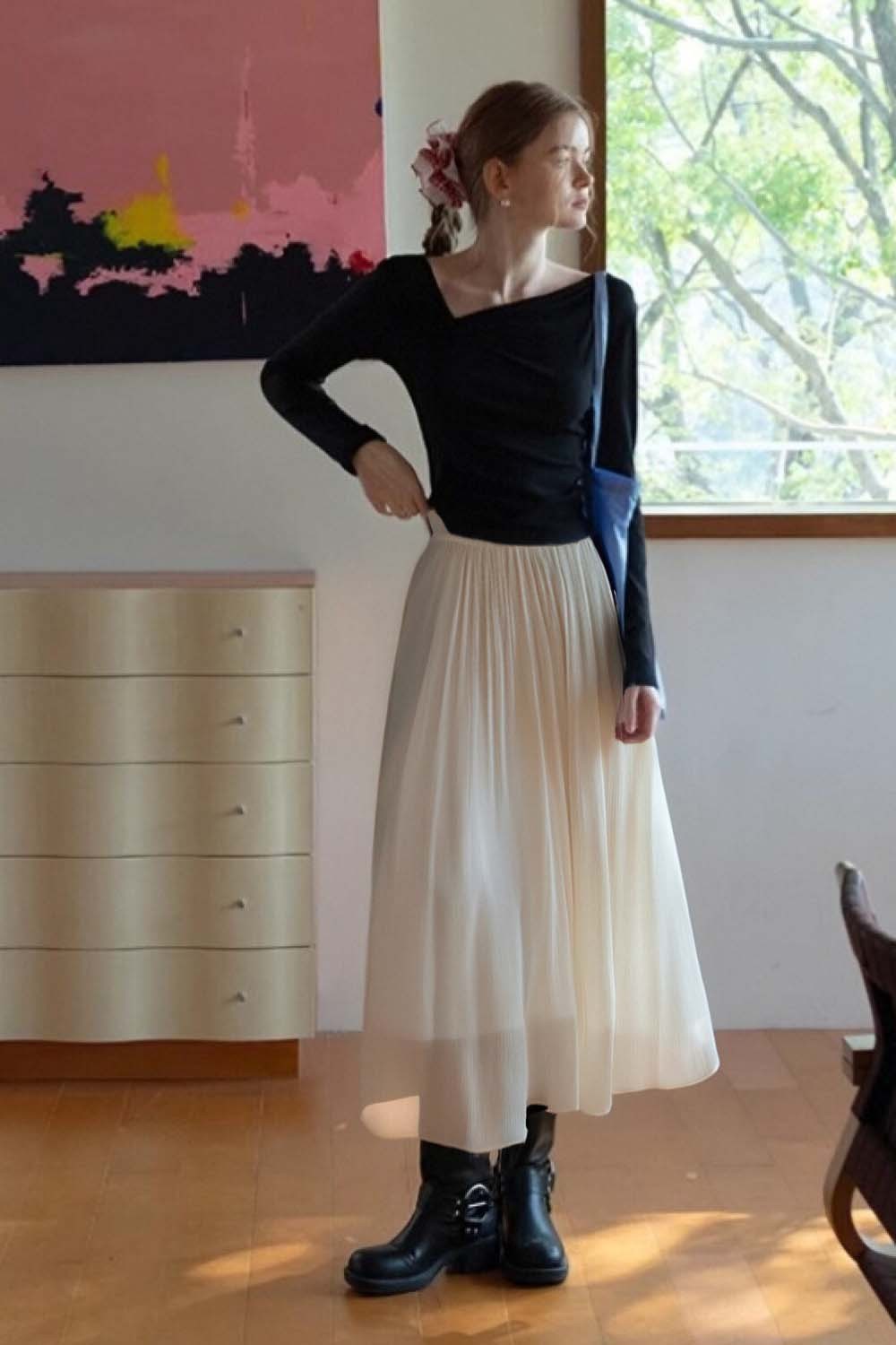 Lightweight And Flowing Loose Skirt
