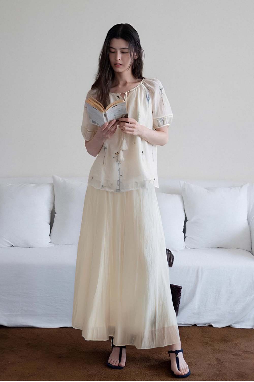 Tencel Ballet Skirt With Long Skirt