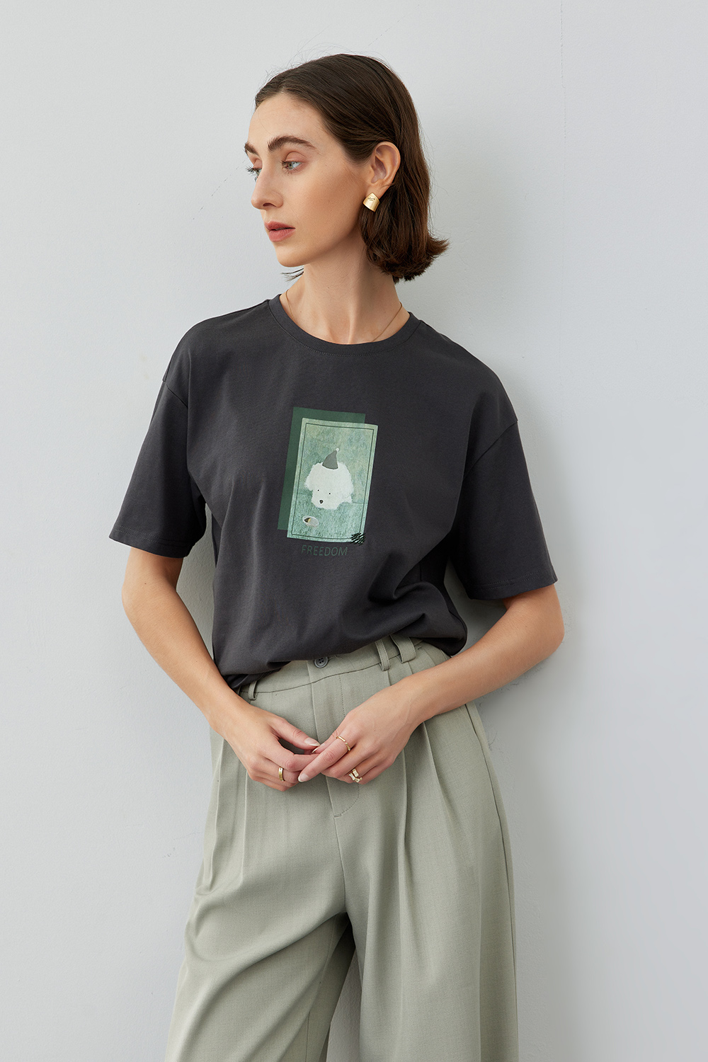 Printed Pure Cotton Short-Sleeve T-Shirt