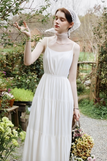 Elegant Suspender Dress