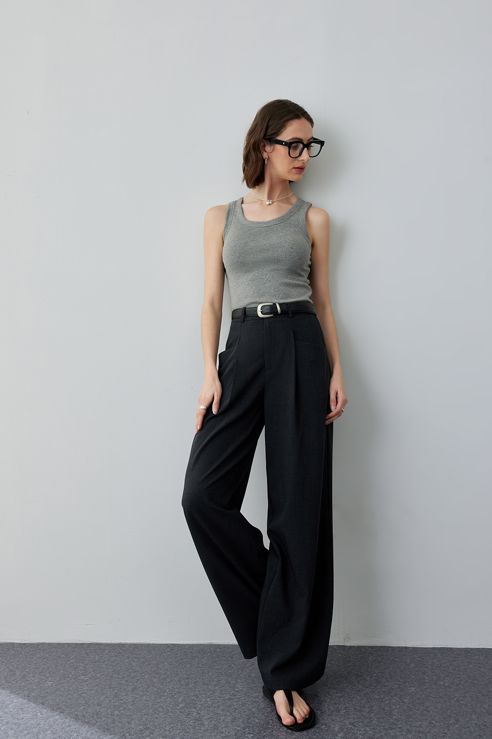 Slimming Wide Leg Trousers