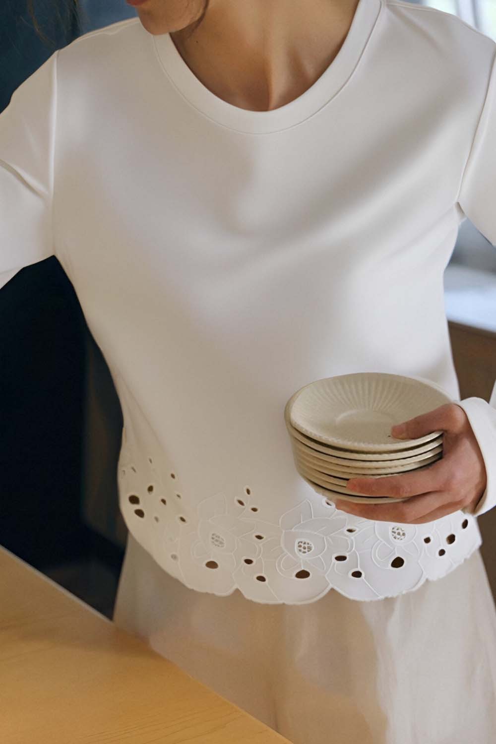 Soft Lace Long-Sleeved T-Shirt