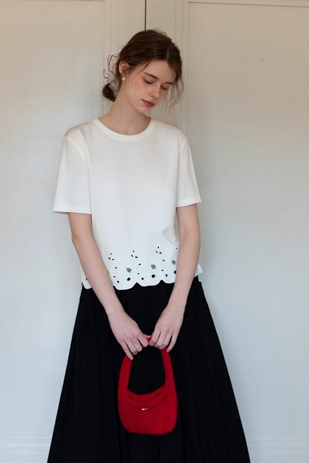 Soft Lace Long-Sleeved T-Shirt