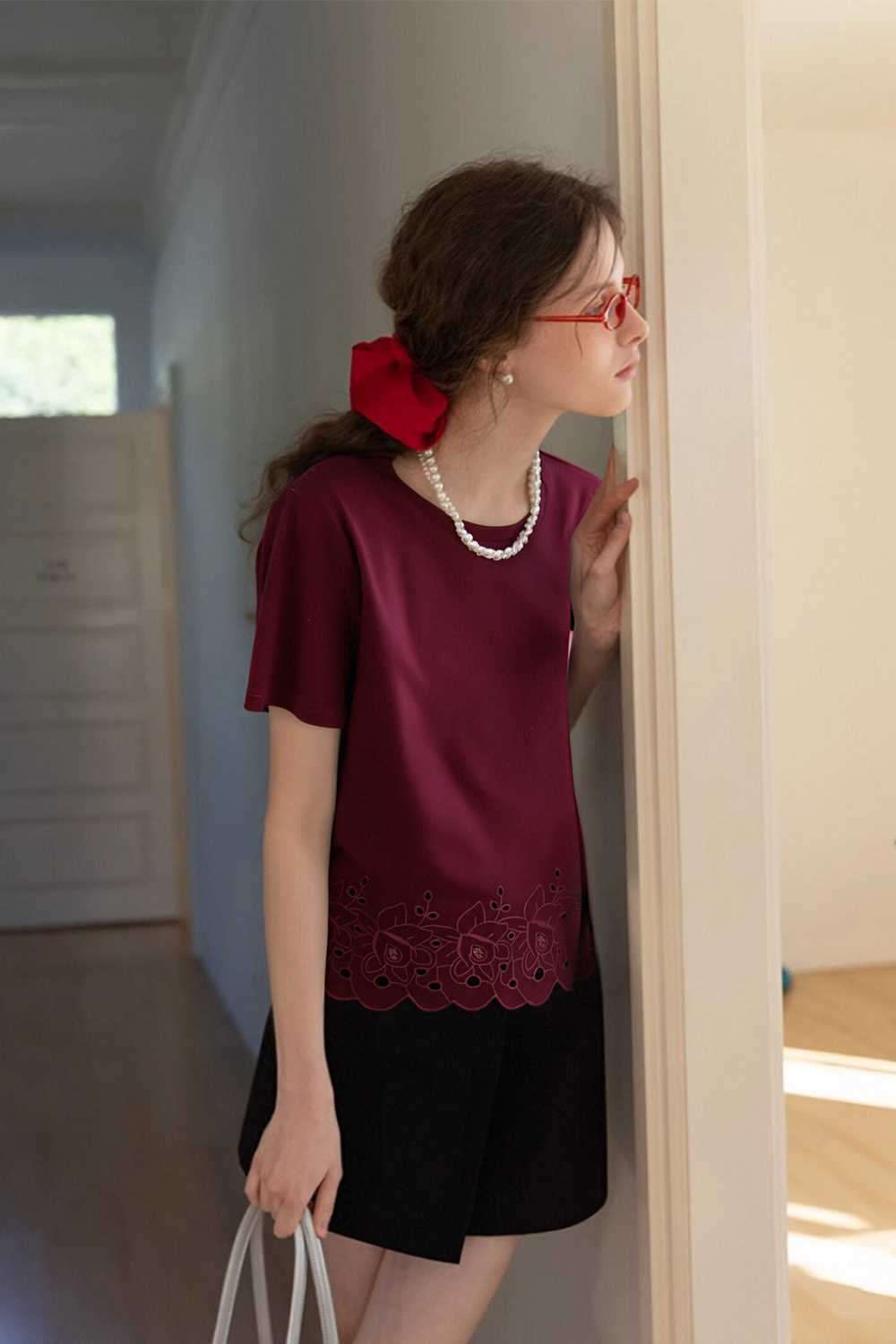 Soft Lace Long-Sleeved T-Shirt