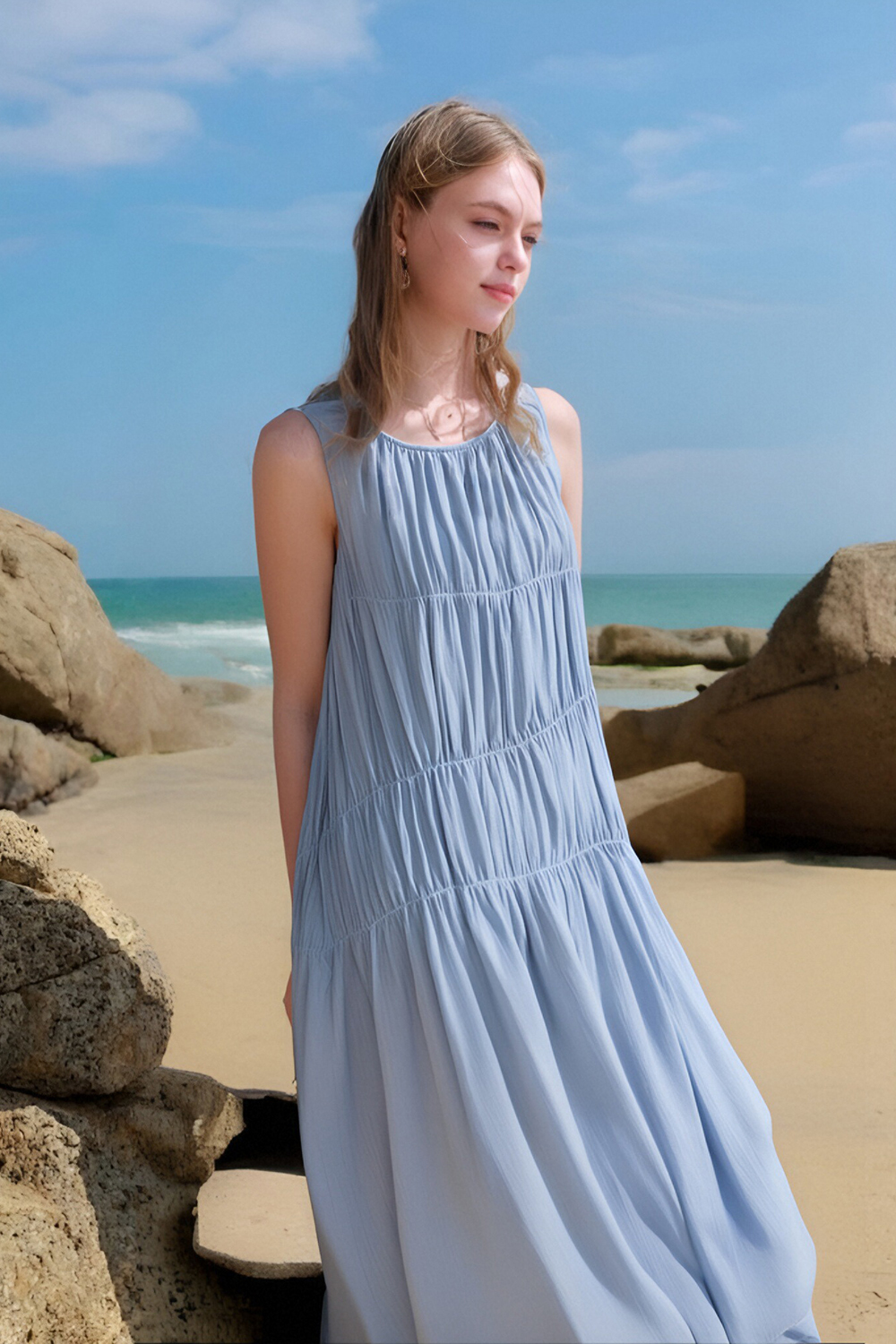 Elegant Pleated Dress