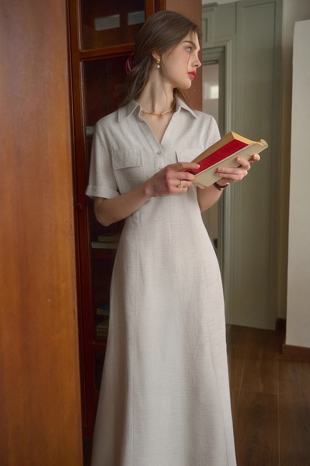 Mature And Elegant Shirt Dress