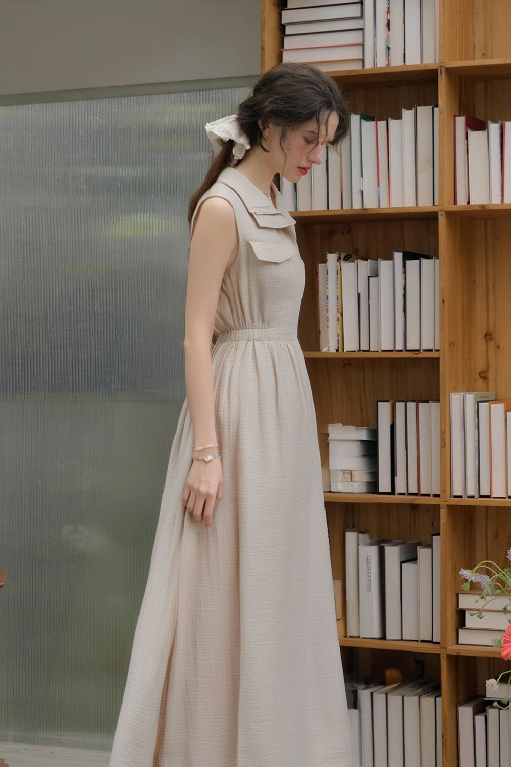 Lapel Shirt A-Line Dress