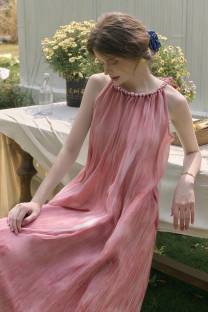 French Halter Strap Dress