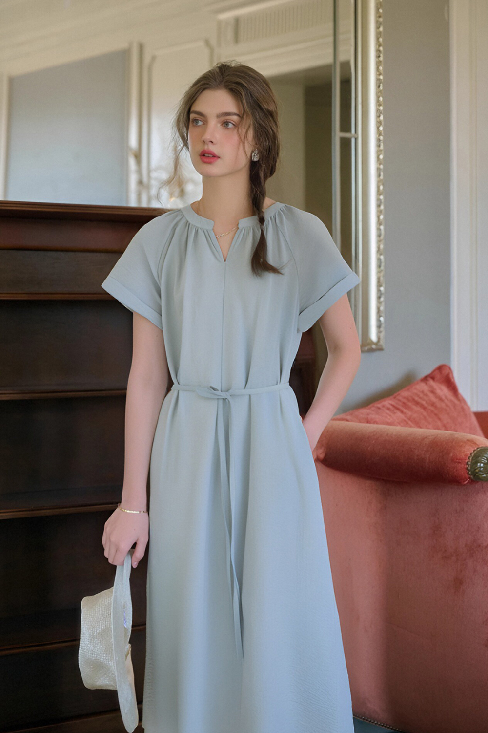 French Elegant V-Neck Dress